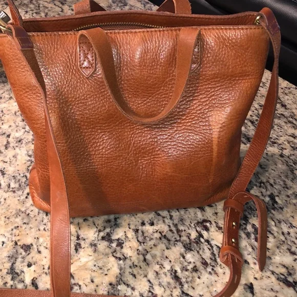 Madewell Brown Leather & Suede Tote Crossbody - Picture 8 of 8